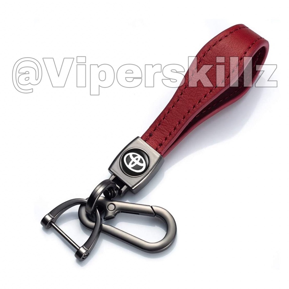 Toyota Leather Car Keychain New